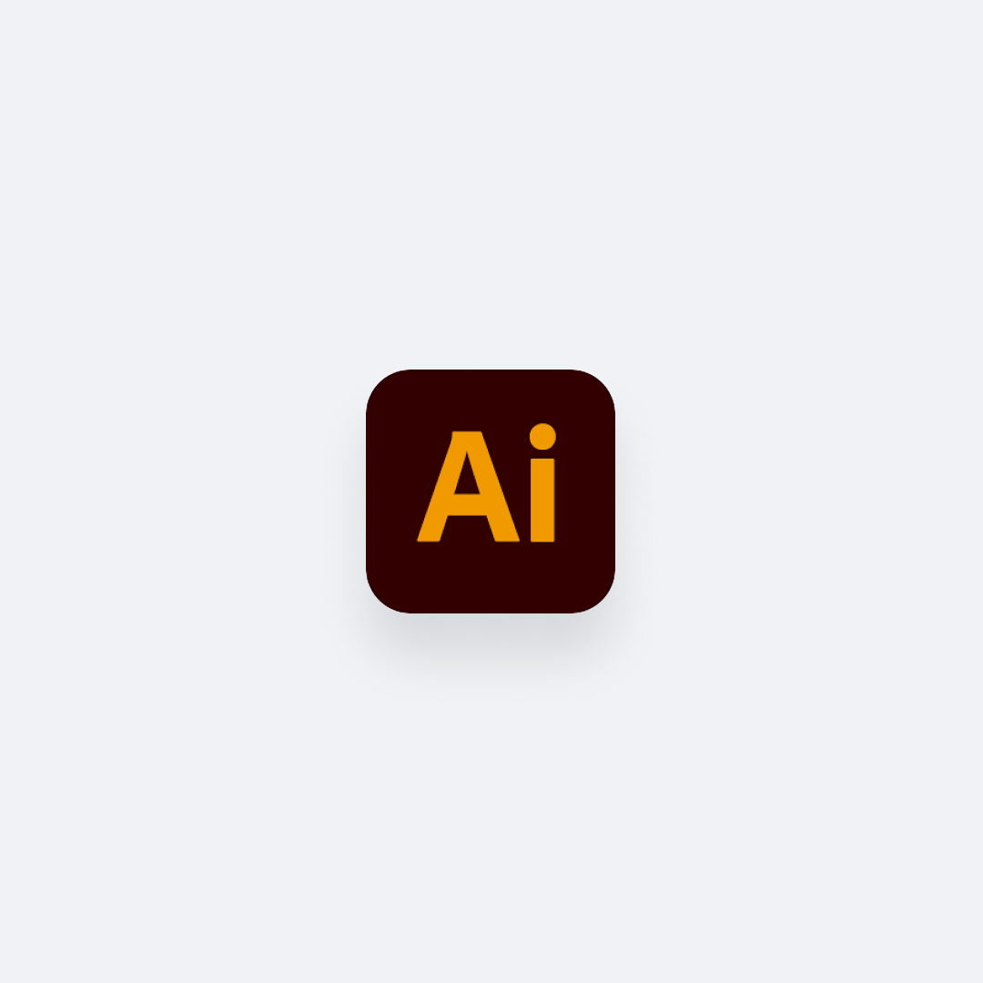 Adobe Illustrator® Connect Adobe Illustrator logo featuring "Ai" in orange text on a dark maroon square background with rounded corners.